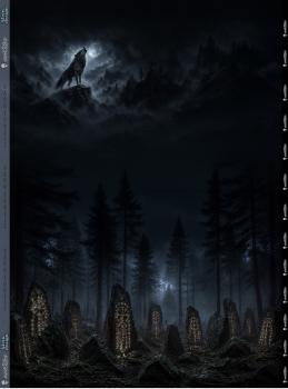 Dark Forest - 2m-Paneel- French Terry